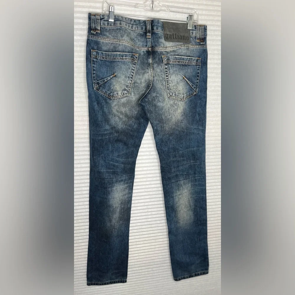GALLIANO MENS JEANS ITTIERRE SIZE 36/50 BLUE Distressed loose fit MADE IN ITALY